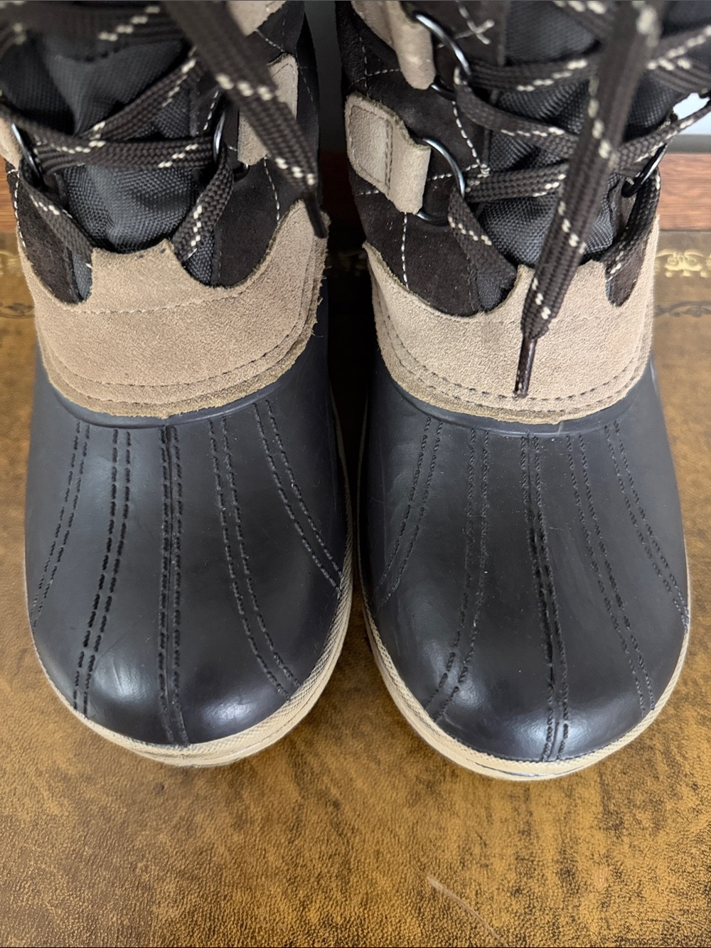 Polar Edge Thinsulate Faux Fur Winter Snow Boots Brown Suede Leather Size 9 - Picture 7 of 16